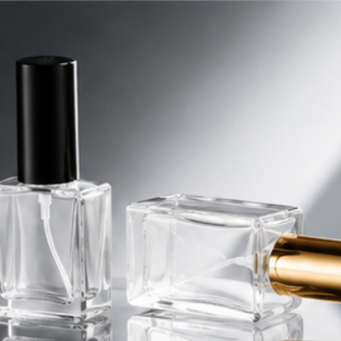 Minimalist Clear Glass Perfume Bottle Set 10ml 15ml 30ml Square Refillable Travel Fragrance Spray Atomizer Bottle