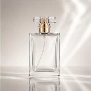 Luxury Clear Glass Perfume Bottle Refillable Fragrance Container Elegant Cosmetic Packaging Thick Base Empty Bottle 30ml 50ml 100ml