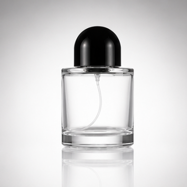 Luxury Cylindrical Clear Glass Perfume Bottle Refillable Fragrance Container Elegant Cosmetic Packaging Thick Bottom Empty Bottle 30ml 50ml 100ml