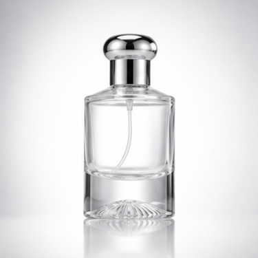 Luxury Clear Glass Perfume Bottle with Metallic Cap Refillable Empty Fragrance Bottle Premium Cosmetic Packaging 25ml 50ml