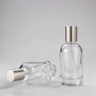Premium Clear Glass Perfume Bottle with Silver Cap Refillable Fragrance Packaging Bottle for Perfume Essential Oil Cosmetic Use