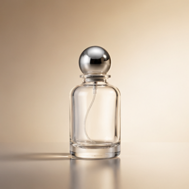 Luxury Clear Glass Perfume Bottle with Decorative Ball Cap Refillable Fragrance Cosmetic Packaging Bottle for Premium Perfume Collection