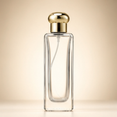 Luxury Clear Glass Perfume Bottle Thick Bottom Refillable Fragrance Bottle with Metal Cap for Cosmetic Packaging Wholesale