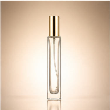 Luxury Tall Clear Glass Perfume Bottle Refillable Fragrance Bottle with Gold Cap Premium Cosmetic Packaging Wholesale