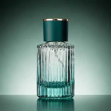 Luxury Ribbed Glass Perfume Bottle Refillable Empty Fragrance Bottle Thick Bottom Cosmetic Packaging with Screw Cap for Essential Oil Cologne