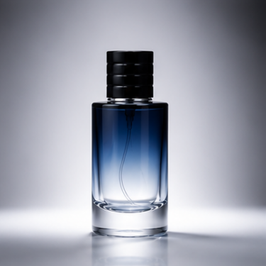 Luxury Ribbed Glass Perfume Bottle Refillable Empty Fragrance Bottle Thick Bottom Cosmetic Packaging with Screw Cap for Essential Oil Cologne