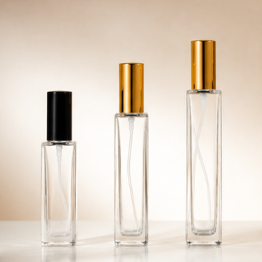 Elegant Clear Glass Perfume Bottle Set 30ml 50ml 100ml Luxury Refillable Spray Fragrance Bottle