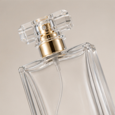 Luxury Clear Glass Perfume Bottle Refillable Fragrance Container Elegant Cosmetic Packaging Thick Base Empty Bottle 30ml 50ml 100ml