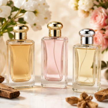 Luxury Clear Glass Perfume Bottle Thick Bottom Refillable Fragrance Bottle with Metal Cap for Cosmetic Packaging Wholesale