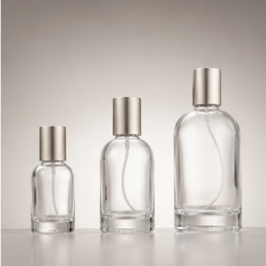 Premium Clear Glass Perfume Bottle with Silver Cap Refillable Fragrance Packaging Bottle for Perfume Essential Oil Cosmetic Use
