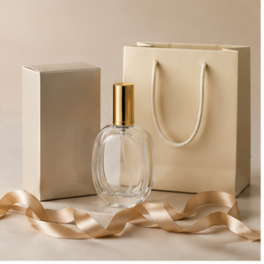 Luxury Oval Glass Perfume Bottle with Gold Cap Refillable Fragrance Packaging Bottle for Premium Perfume Cosmetic and Gift Collection