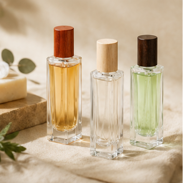 Premium Clear Glass Perfume Bottle Empty Refillable Fragrance Spray Bottle Luxury Cosmetic Packaging Container for Perfume  Wholesale