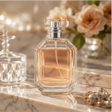 Luxury Clear Glass Perfume Bottle Refillable Fragrance Container Thick Bottom Elegant Empty Cosmetic Packaging with Cap 30ml 50ml 100ml