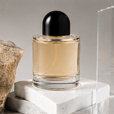 Luxury Cylindrical Clear Glass Perfume Bottle Refillable Fragrance Container Elegant Cosmetic Packaging Thick Bottom Empty Bottle 30ml 50ml 100ml
