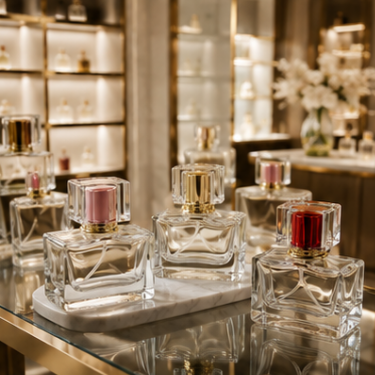 Elegant Square Glass Perfume Bottle Luxury Empty Fragrance Bottle Refillable Cosmetic Packaging Thick Glass Custom Perfume Container
