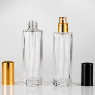 Elegant Clear Glass Perfume Bottle Set 30ml 50ml 100ml Luxury Refillable Spray Fragrance Bottle