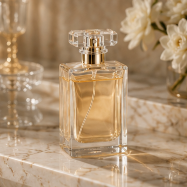 Luxury Clear Glass Perfume Bottle Refillable Fragrance Container Elegant Cosmetic Packaging Thick Base Empty Bottle 30ml 50ml 100ml