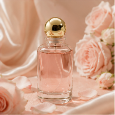 Luxury Clear Glass Perfume Bottle with Decorative Ball Cap Refillable Fragrance Cosmetic Packaging Bottle for Premium Perfume Collection