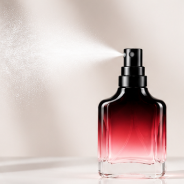 Luxury Gradient Black Red Glass Perfume Bottle 20ml 30ml Square Refillable Spray Fragrance Packaging Bottle