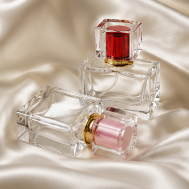 Elegant Square Glass Perfume Bottle Luxury Empty Fragrance Bottle Refillable Cosmetic Packaging Thick Glass Custom Perfume Container