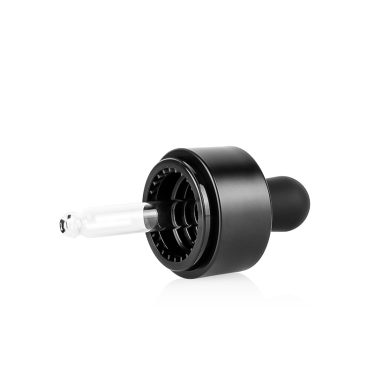 30ml Custom Sprayed Gradient Black Flat Glass Essential Oil Bottle with Dropper Lid for Serum Cosmetic Oil Packaging