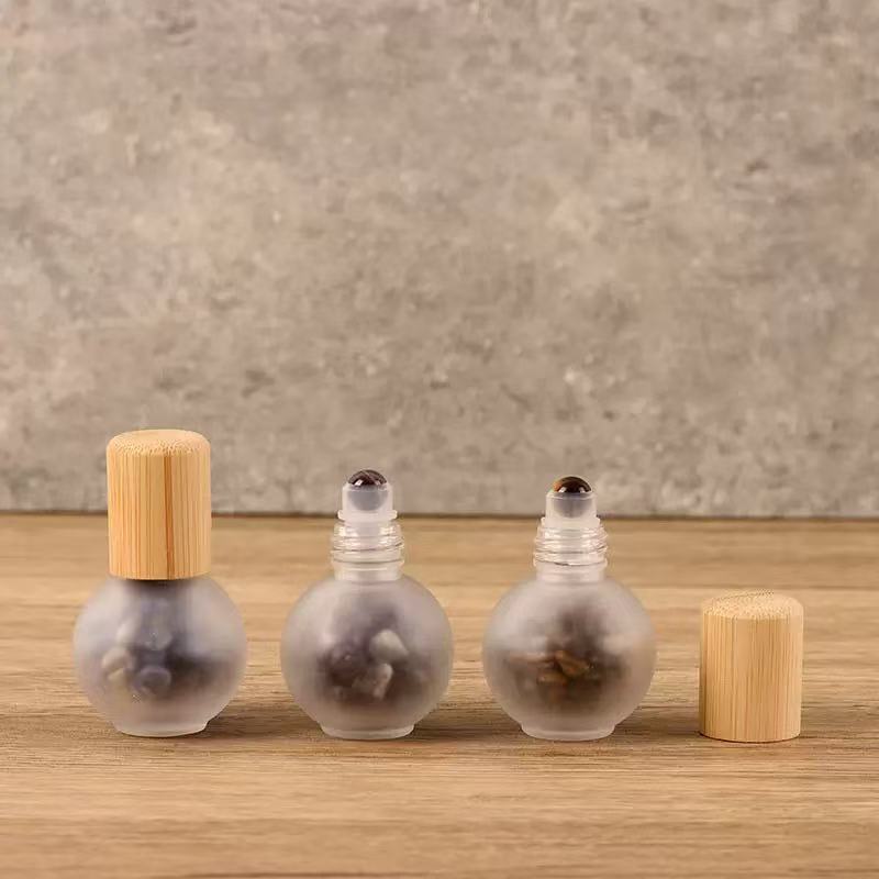 20ml Bamboo Roller Ball Bottle With Jade Roller Head Essential Oil Subpackage Bottle Roller Bottle Custom Engraved Logo Mixed Wholesale