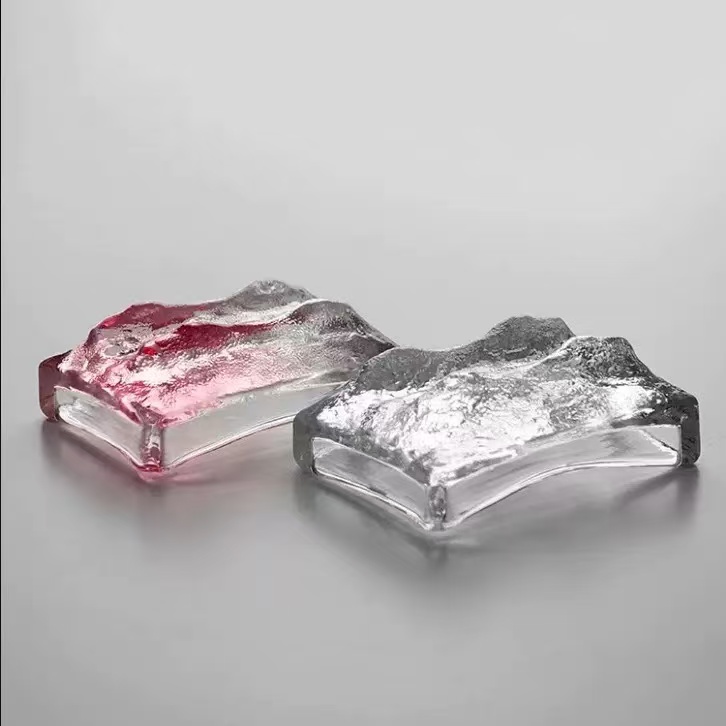 Minimalist Square Glass Condiment Dish Small Appetizer Plate For Sashimi Hot Pot Sauce Wasabi Vinegar