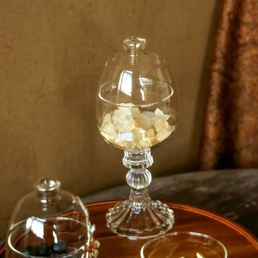 High Borosilicate Glass Storage Jar With Lid Decorative Glass Canister For Sugar Dried Fruit Tea Cotton Swabs And Small Sundries