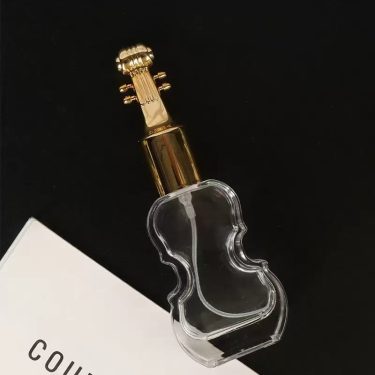 High Grade New Violin Shaped Glass Perfume Bottle Creative 30ml Small Capacity Portable Press Spray Subpackaging Bottle