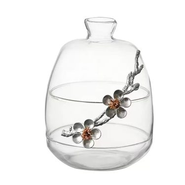 High Borosilicate Glass Storage Jar With Lid Decorative Glass Canister For Sugar Dried Fruit Tea Cotton Swabs And Small Sundries