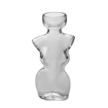 Creative Human Body Shaped Glass Vase Avocado Seed Hydroponic Vase Desktop Home Decorative Glass Bottle