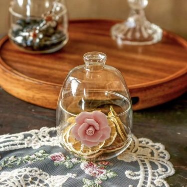 High Borosilicate Glass Storage Jar With Lid Decorative Glass Canister For Sugar Dried Fruit Tea Cotton Swabs And Small Sundries