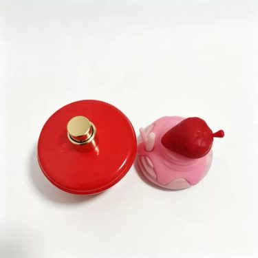 25Ml Ice Cream Shape Perfume Glass Bottle Stock Clear Refillable Glass Bottle Crimp Neck Press Spray Bottle