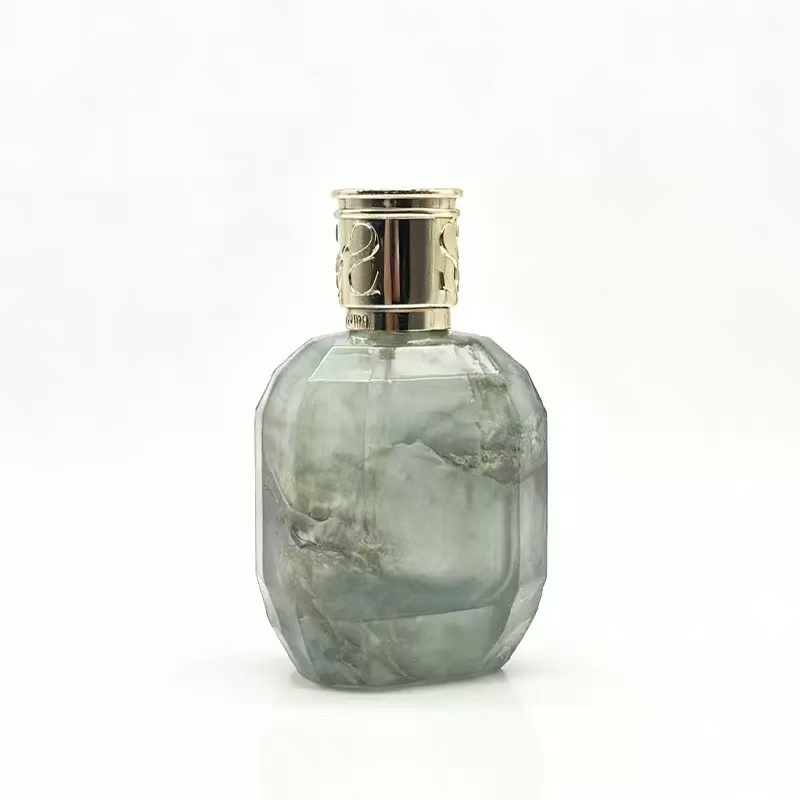 Premium New Special Shaped Thick Base Glass 50Ml Crimp Neck Perfume Spray Bottle Portable Press Spray Vial For Travel