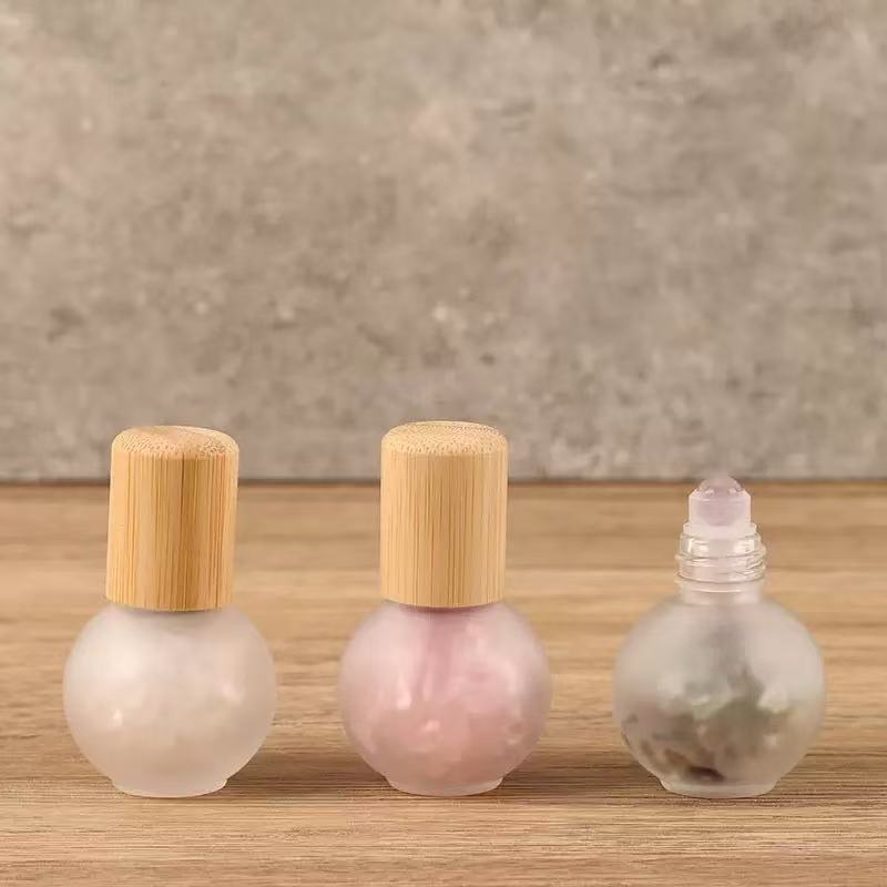 20ml Bamboo Roller Ball Bottle With Jade Roller Head Essential Oil Subpackage Bottle Roller Bottle Custom Engraved Logo Mixed Wholesale