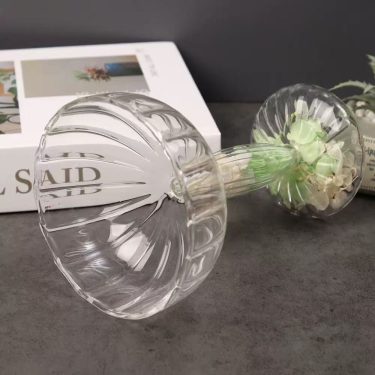 Creative Dried Flower Glass Goblet Wedding Banquet Champagne Cup Color Contrast Cocktail Martini Glass For Bar Party