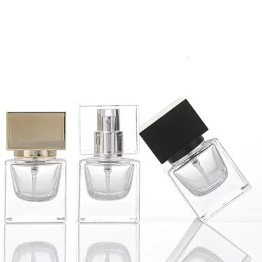 15ml Square Crimp Neck Clear Glass Perfume Refill Bottle