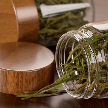 High Borosilicate Glass Storage Jars With Bamboo Lid For Tea Dendrobium Packaging