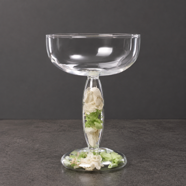 Creative Dried Flower Glass Goblet Wedding Banquet Champagne Cup Color Contrast Cocktail Martini Glass For Bar Party