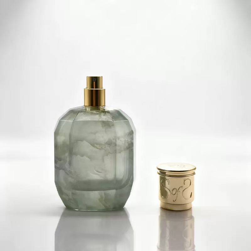 Premium New Special Shaped Thick Base Glass 50Ml Crimp Neck Perfume Spray Bottle Portable Press Spray Vial For Travel