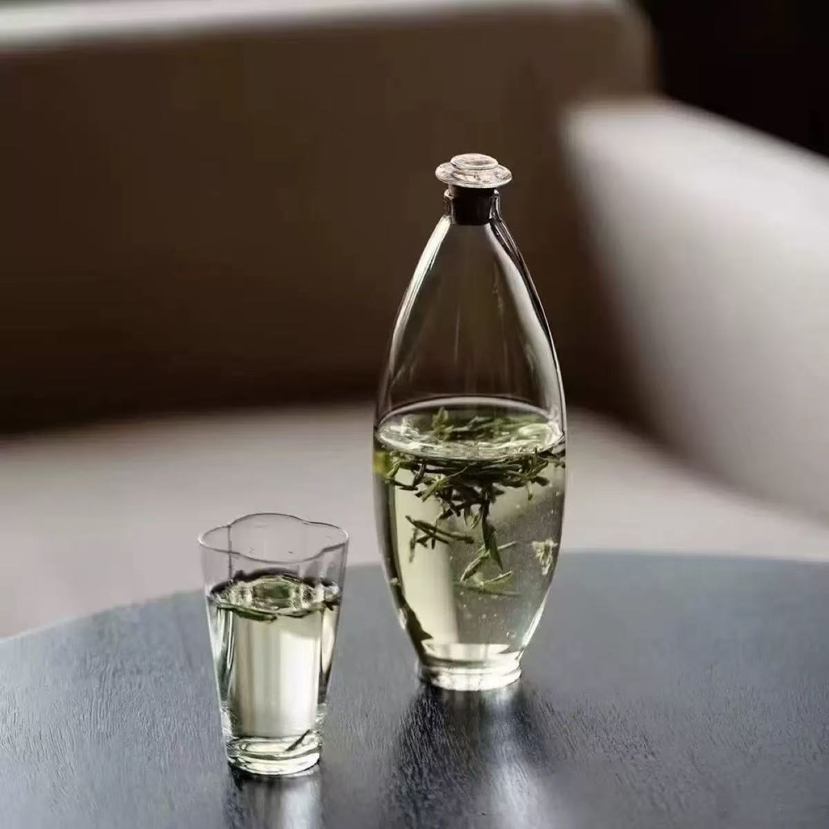 Wholesale New Chinese Water Drop Cold Brew Glass Bottle Heat Resistant Borosilicate Tea Pot For Brewing Tea Coffee