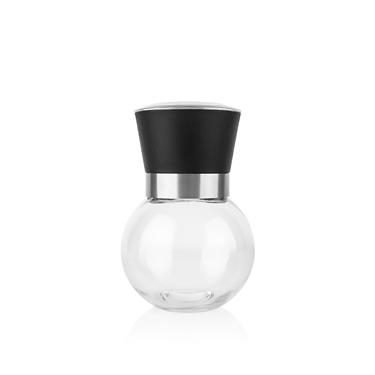 Spherical Clear Glass Manual Pepper Grinder Stainless Steel Seasoning Mill For Salt Pepper Wholesale