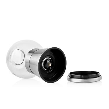 Spherical Clear Glass Manual Pepper Grinder Stainless Steel Seasoning Mill For Salt Pepper Wholesale