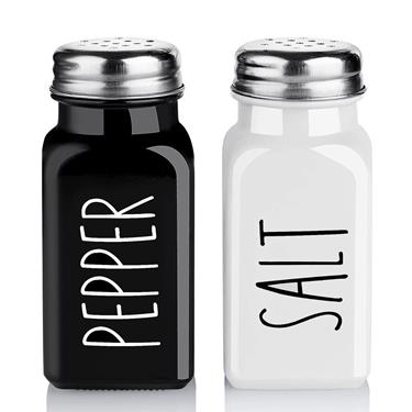 80ml Colored Square Glass Salt And Pepper Shaker Mini Spice Dispenser Bottle For Kitchen Table