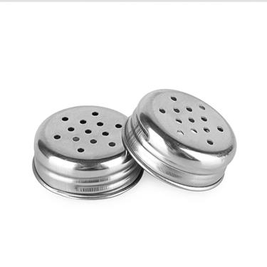50ml Grid Pattern Glass Spice Jar With Aluminum Screw Lid