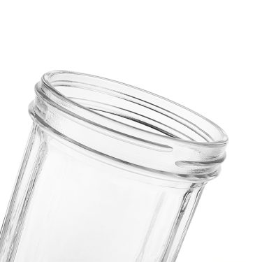360ml Clear Glass Spice Jar with Metal Lid Airtight Food Storage Container for Herbs Spices Seasonings Kitchen
