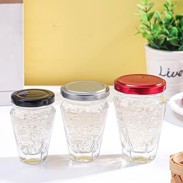 50ml 75ml 100ml Clear Diamond Glass Bird's Nest Jars With Metal Twist Lids