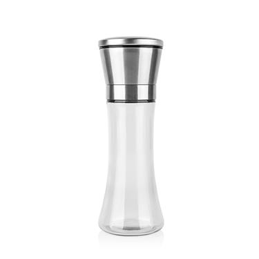 200ml Manual Salt Pepper Grinder Adjustable Ceramic Core Hourglass Glass Spice Grinding Bottle For Kitchen Seasoning