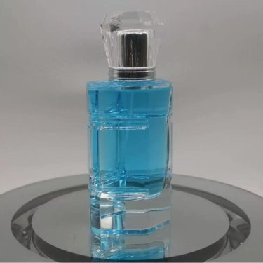 75ml Polished Multi Faceted Crystal Glass Perfume Bottle With Plastic Cap Custom Logo For Gift Wholesale