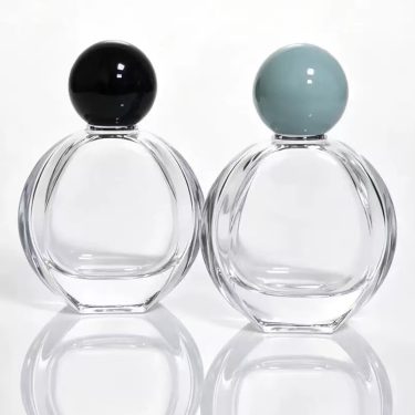 50ml 13 Snap Neck Multi Faceted Oval Clear Glass Perfume Bottle Portable Empty Refillable Vial Wholesale